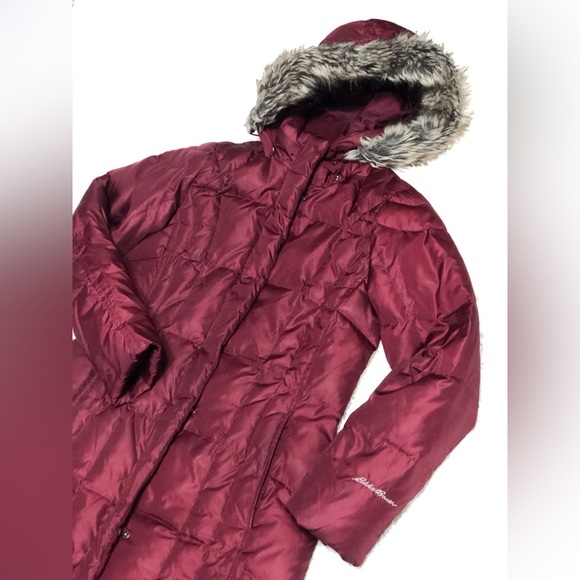 Jackets & Blazers - Eddie Bauer| jacket &coats burgundy down parka Sz S